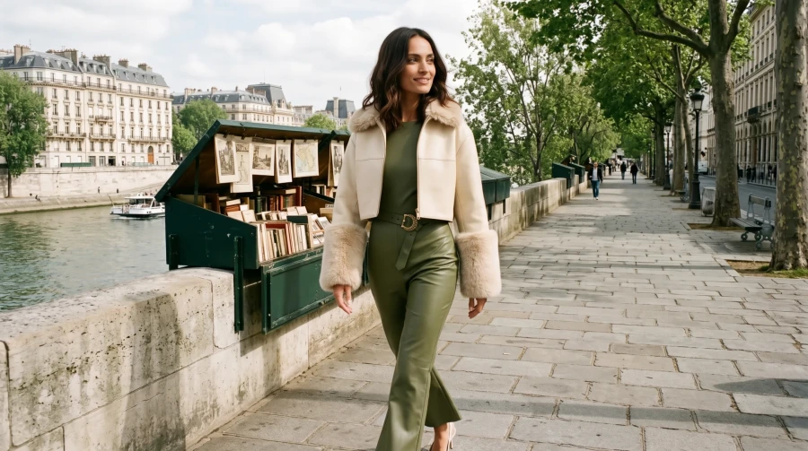 Olive Leather & Soft Ivory - Image 17